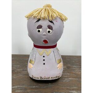 Vintage Lego Japan Moody Mary Coin Bank 4 Sided Emotions Happy Bored Sad Furious